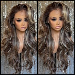 Human Hair Blended Lace Front Wig